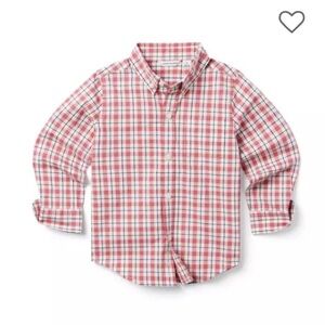 Janie and Jack mauvewood Plaid‎ Poplin Shirt